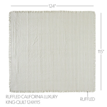Finders Keepers Ruffled California/Luxury King Quilt 124Wx115L - The Fox Decor